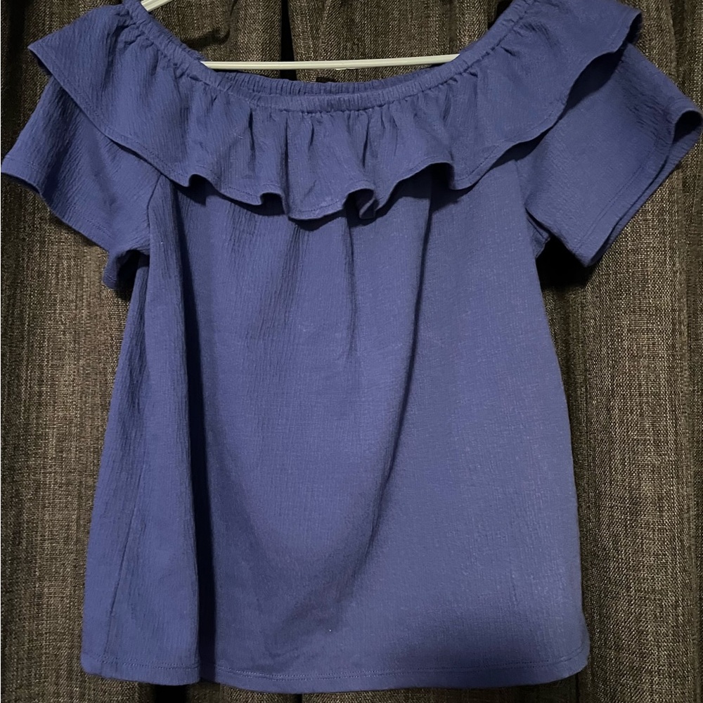 Loft.  Women's Off-Shoulder Blue Top